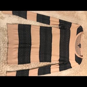 Black and brown stripe express sweater